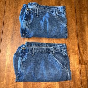 Two (2) Rural King brand Blue Jeans 54x32